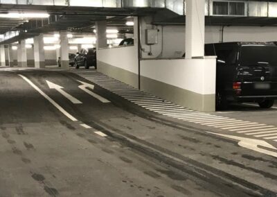 Gussasphalt in der Tiefgarage des Kompetenzzentrums für Erziehungsberufe in München